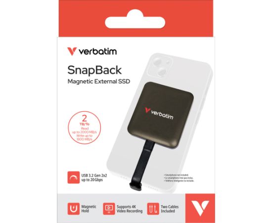 Verbatim SnapBack SSD 2 TB Mocha Metallic, External SSD (brown) SSD Cietie Diski (Solid state drive)