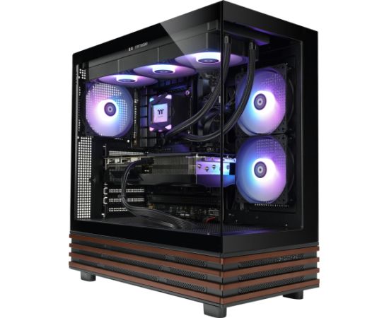 Thermaltake FTW V270WS 9060XT (black/wood, Windows 11 Pro) Personālie datori