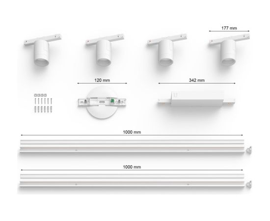 Philips Hue Perifo basic set for the ceiling (straight, 4 spots) (white) Декоративное освещение 