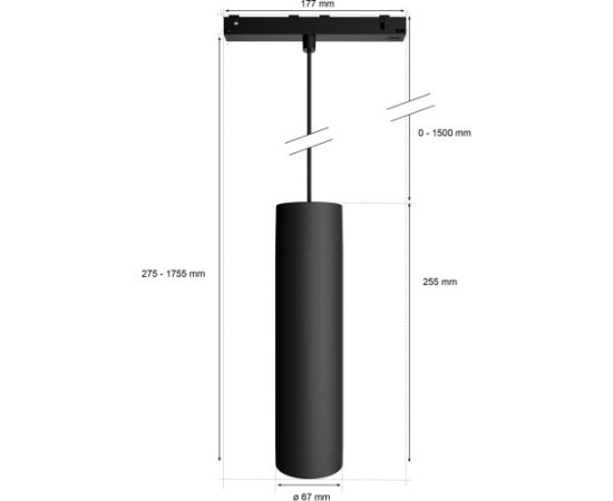 Philips Hue Perifo pendant cylinder light (black) Декоративное освещение 