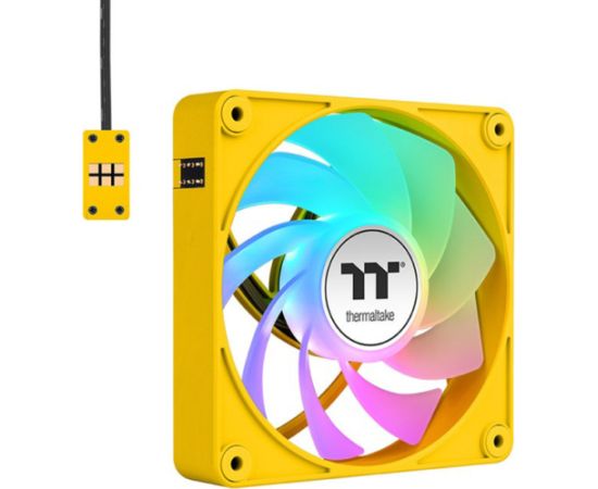 Thermaltake CT120 EX Reverse ARGB Sync PC Cooling Fan Bumblebee, case fan yellow, 3-pack, 120 mm Korpusu dzesēšana