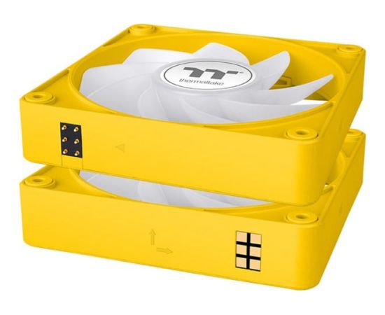 Thermaltake CT120 EX Reverse ARGB Sync PC Cooling Fan Bumblebee, case fan yellow, 3-pack, 120 mm Korpusu dzesēšana