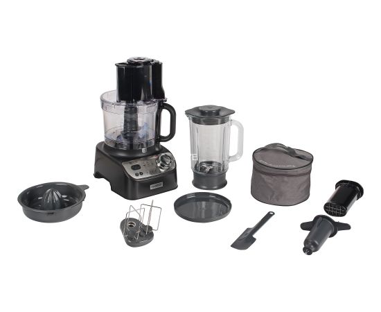 Kenwood compact food processor MultiPro XL Weigh+ black, 1,000 watts, integrated scale, blender attachment Virtuves kombaini