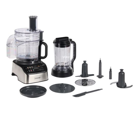 Kenwood MultiPro OneTouch Compact Food Processor (silver/black, 1,000 watts, integrated scale, blender attachment) Virtuves kombaini