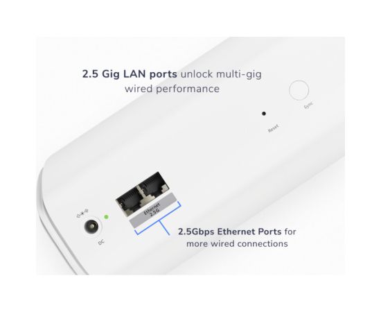 Netgear ORBI RBE770-100EUS WIFI 7 MESH additional satellite, mesh access point white, tri-band WiFi 7 Jaunumi - Datori