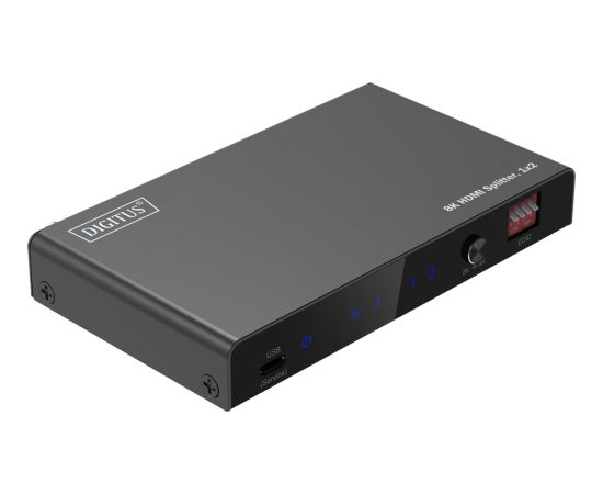 Digitus 8K HDMI Splitter, 1x2 (black, with downscaler) Новинки Компьютерная техника
