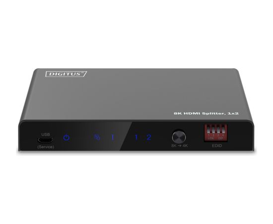 Digitus 8K HDMI Splitter, 1x2 (black, with downscaler) Новинки Компьютерная техника