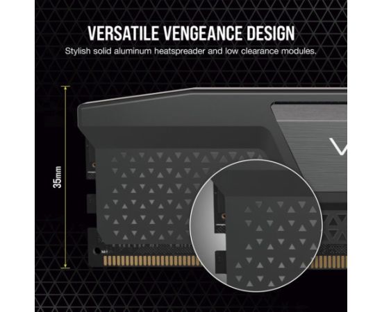 Corsair DDR5 - 96GB - 5600 - CL - 40 (4x 24 GB) quad kit (black, CMK96GX5M4B5600C40, Vengeance, INTEL XMP) RAM Operatīvā atmiņa