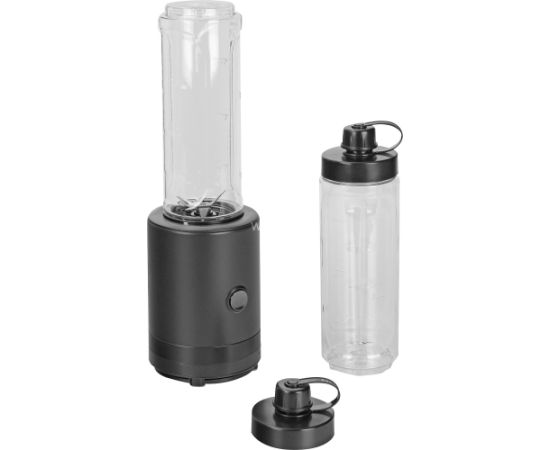 WMF KÜCHENminis Smoothie-to-go, Deep Black, Stand mixer (black (matt), 300 watts, container 0.6 liters) Mиксеры