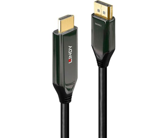 Lindy Active Adapter Cable DisplayPort > HDMI 8K60 (black, 3 meters) Dažādi vadi