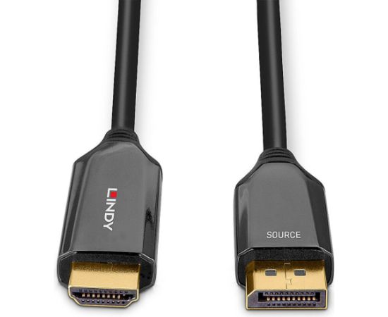 Lindy Active Adapter Cable DisplayPort > HDMI 8K60 (black, 3 meters) Dažādi vadi