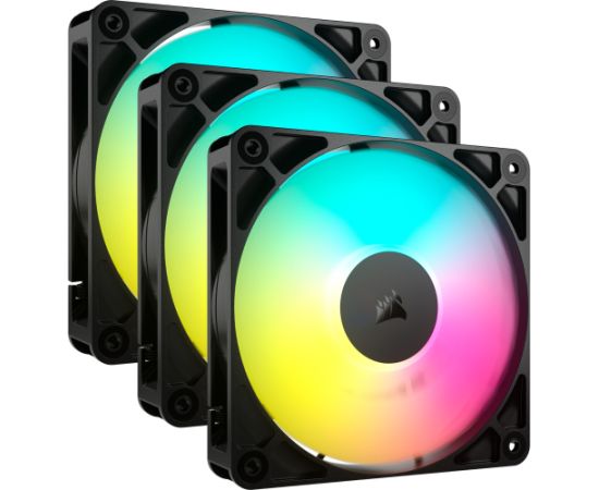 Corsair RS120 ARGB, case fan (black, 3-pack) Korpusu dzesēšana