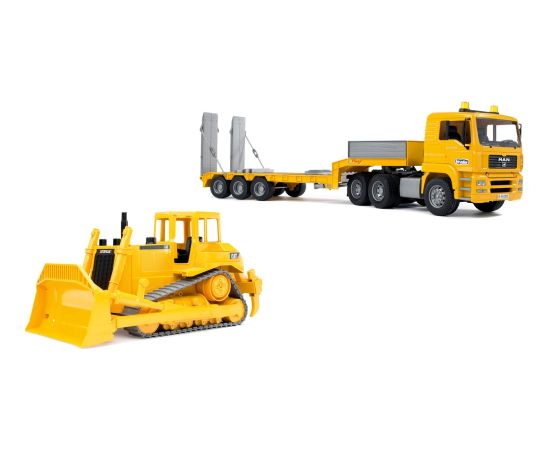 bruder MAN TGA low loader with Cat bulldozer, model vehicle Jaunumi, Bērnu preces