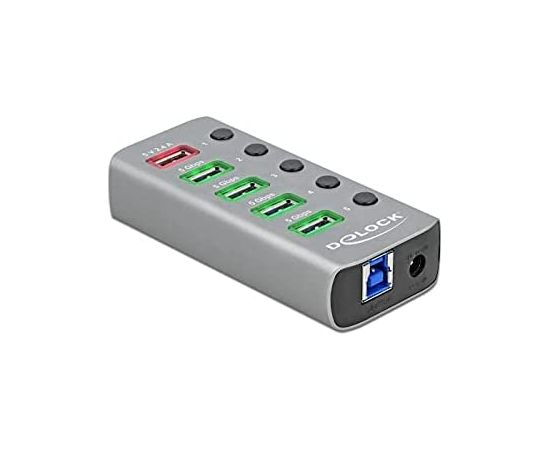 DeLOCK USB 3.2 Gen1 Hub + 4Po + SLK + USB-C - 63263 Новинки Компьютерная техника