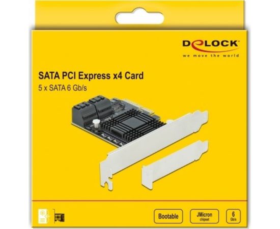 DeLOCK PCIe 5P SATA x4 LP 90498 Jaunumi - Datori