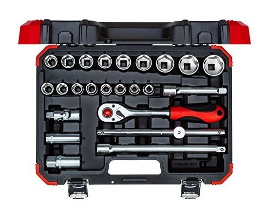 Gedore Red Socket set 1/2 ", 24 pieces (red / black, with Shift-gun, SW 10mm - 32mm) Новинки Для дома и сада 