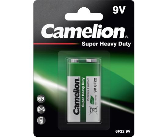 Camelion 6F22-BP1G 9V/6F22 Super Heavy Duty 1 pc(s) Baterijas un akumulatori