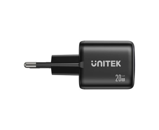 UNITEK 2x GAN 20W mains charger, black Зарядные устройства