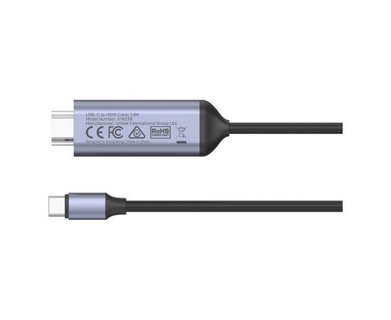 UNITEK USB-C to HDMI Cable – 8K, USB 4, HDR10+, 1.8 m Aдаптеры