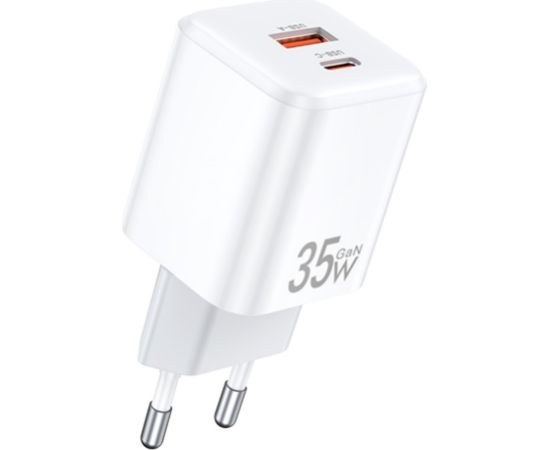 Сетевая зарядка Awei PD66-EU 35W GaN USB-A/USB-C белая Зарядные устройства