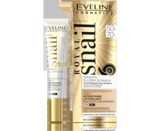 Eveline Cosmetics Eveline Skoncentrowany krem intensywnie liftingujący pod oczy i na powieki na dzień i noc Royal Snail 20ml Sejas kopšana