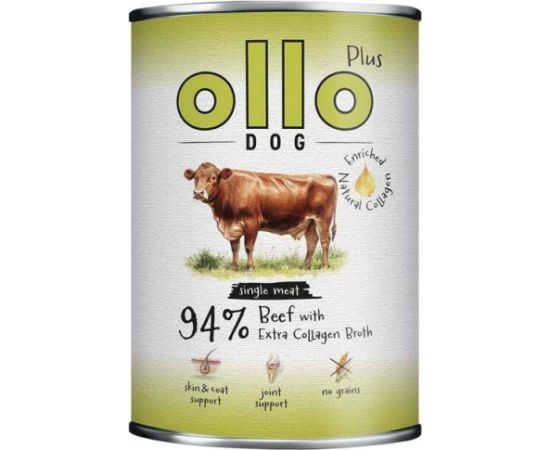 Ollo Ollo Plus Kolagen Wołowina 400g puszka dla psa Suņu barība