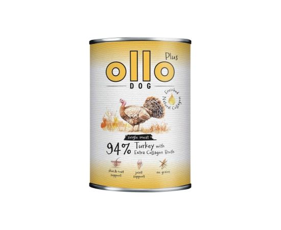 Ollo Ollo Plus Kolagen Indyk 400g puszka dla psa Suņu barība