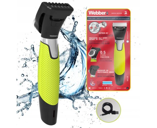 Trymer Trymer Męski Do Brody Webber BT700 MULTIBLADE Precyzyjny Do Zarostu 0,5mm Epilatori, bikini trimmeri, sieviešu skuvekļi