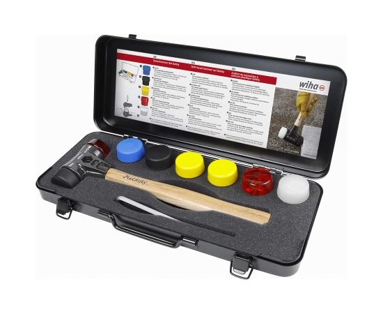 Wiha Soft-faced hammer set Safety, 8 pieces (black/wood) Jaunumi -Dārzam