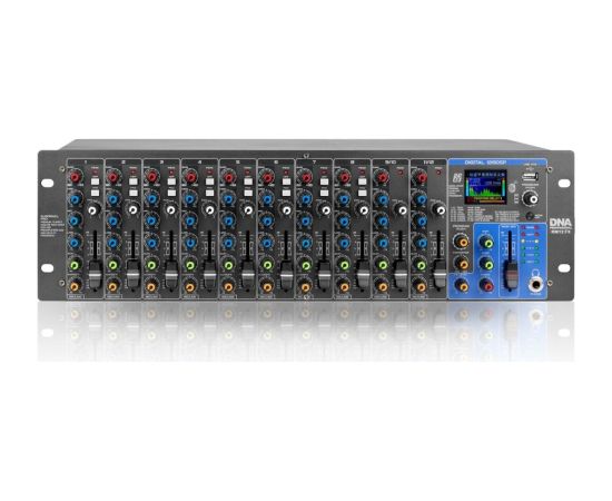 Dna Professional RM12 FX - Mikser analogowy z Bluetooth DSP EQ MP3 Phantom, 12 kanałów DJ tehnika