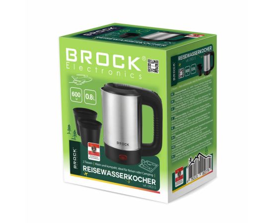 BROCK WK 0903 S Elektriskā tējkanna, nerūsējošais tērauds 0.5 500W + 2 krūzītes Tējkannas (elektriskās)