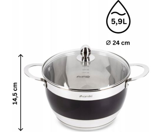 Katlu komplekts 4 gab. (2.0L, 2.7L, 3.6L, 5.9L), 5766, Kamille Katli