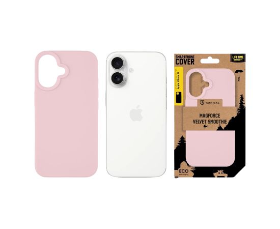 Tactical MagForce Velvet Smoothie Cover Aizsargapvalks priekš Apple iPhone 16 / rozā Neoriģinālie Maciņi