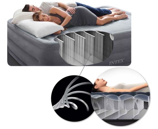 Piepūšamais matracis guļamvieta 191x99 cm vienguļamā gulta INTEX 64146ND Надувные кровати и матрасы, Подушки