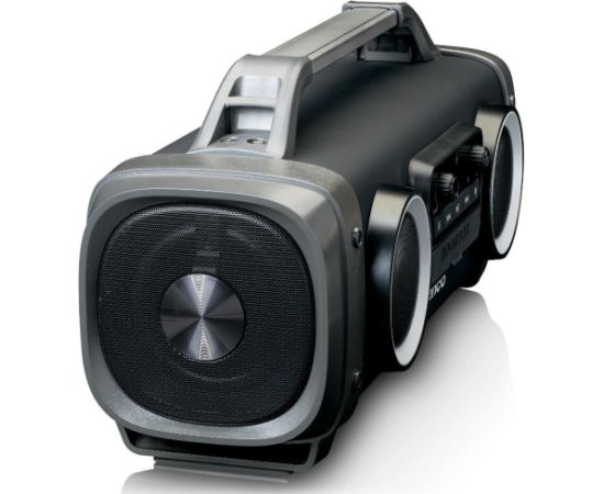 Splash proof bluetooth speaker FM radio USB and SD with light effects Lenco, black Bezvadu skaļruņi