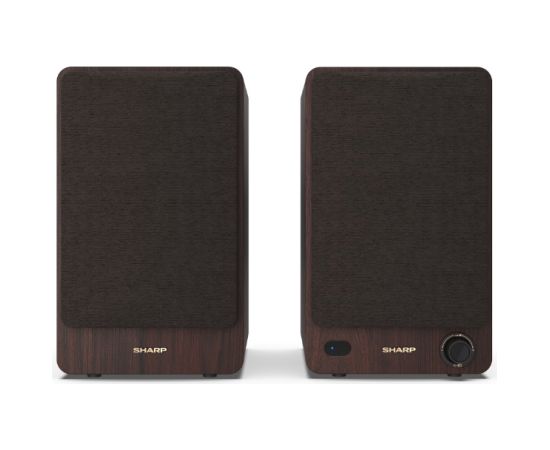 Sharp CP-SS30 Bookshelf Speakers, Brown Sharp Speakers CP-SS30(BR) Bookshelf 60 W Bluetooth Brown Wireless connection Bezvadu skaļruņi