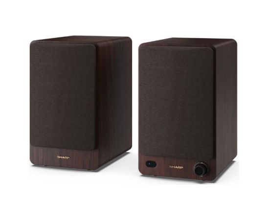 Sharp CP-SS30 Bookshelf Speakers, Brown Sharp Speakers CP-SS30(BR) Bookshelf 60 W Bluetooth Brown Wireless connection Bezvadu skaļruņi