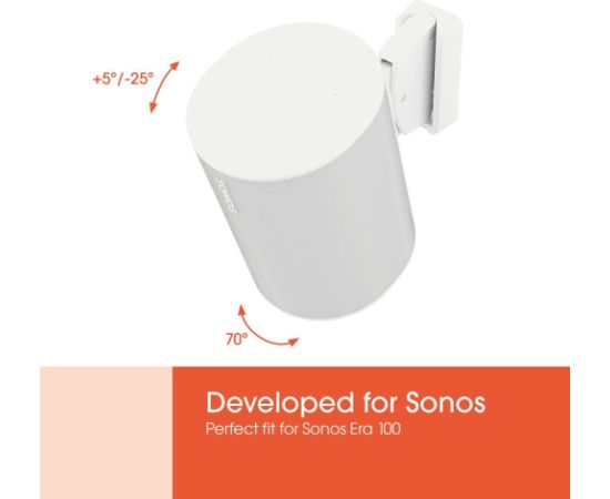 Vogels Wall mount Speaker Wall Mount for Sonos Era 100 Tilt, rotate Maximum weight (capacity) 7 kg White Крепления для телевизоров