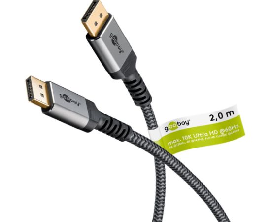Goobay DisplayPort Cable 2.0/2.1, 80 Gbit/s 75685 DisplayPort to  DisplayPort Дата USB-кабели