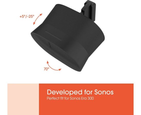 Vogels Wall mount Speaker Wall Mount for Sonos Era 300 Tilt, rotate Maximum weight (capacity) 7 kg Black Крепления для телевизоров