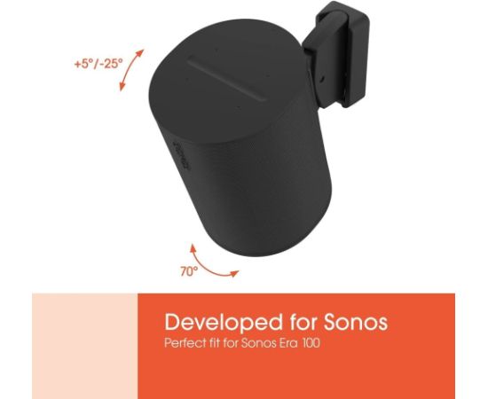 Vogels Wall mount Speaker Wall Mount for Sonos Era 100 Tilt, rotate Maximum weight (capacity) 7 kg Black Крепления для телевизоров