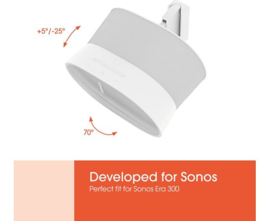 Vogels Wall mount Speaker Wall Mount for Sonos Era 300 Tilt, rotate Maximum weight (capacity) 7 kg White Крепления для телевизоров