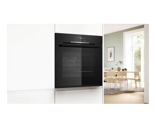 Bosch Serie 4 HBA372EB4 oven 71 L 3600 W Black Cepeškrāsnis, iebūvējamas