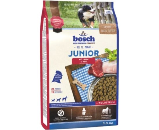 Bosch 15030 Junior for puppies Lamb&Rice 3kg Suņu barība