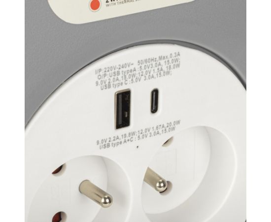 Montis Przedłużacz domowy zwijany z USB 10m MT188 2 AC outlet(s) Strāvas pagarinātāji