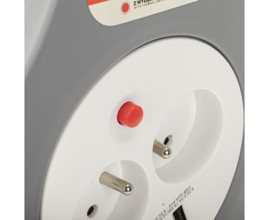 Montis Przedłużacz domowy zwijany z USB 10m MT188 2 AC outlet(s) Strāvas pagarinātāji