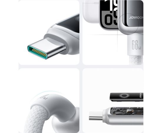 USB кабель Joyroom S-A55 USB-A to USB-C 66W 1.2m белый Дата USB-кабели
