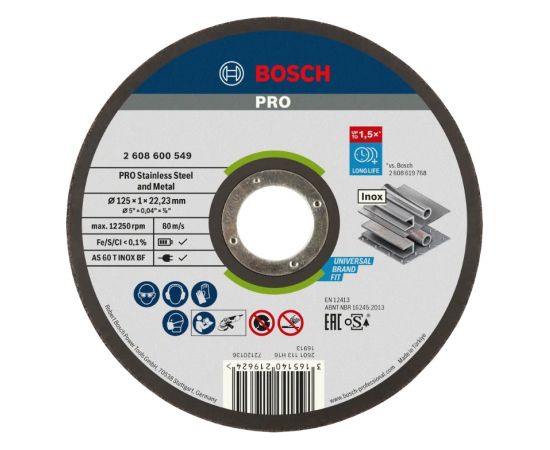 Abrazīvais griešanas disks Bosch 2608626113; 125x22,23x1,0 mm; 100 gab. Различные диски