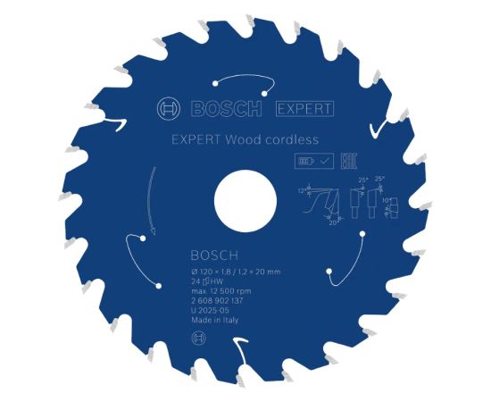 Griešanas disks kokam Bosch 2608902239; 165x15,87x1,0 mm; Z40 Zāģripas