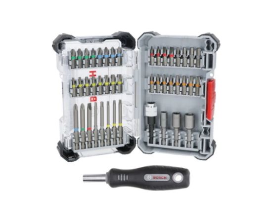 Skrūvgriežu uzgaļu komplekts Bosch 2607017733; 45 gab. Аксессуары для дрелей